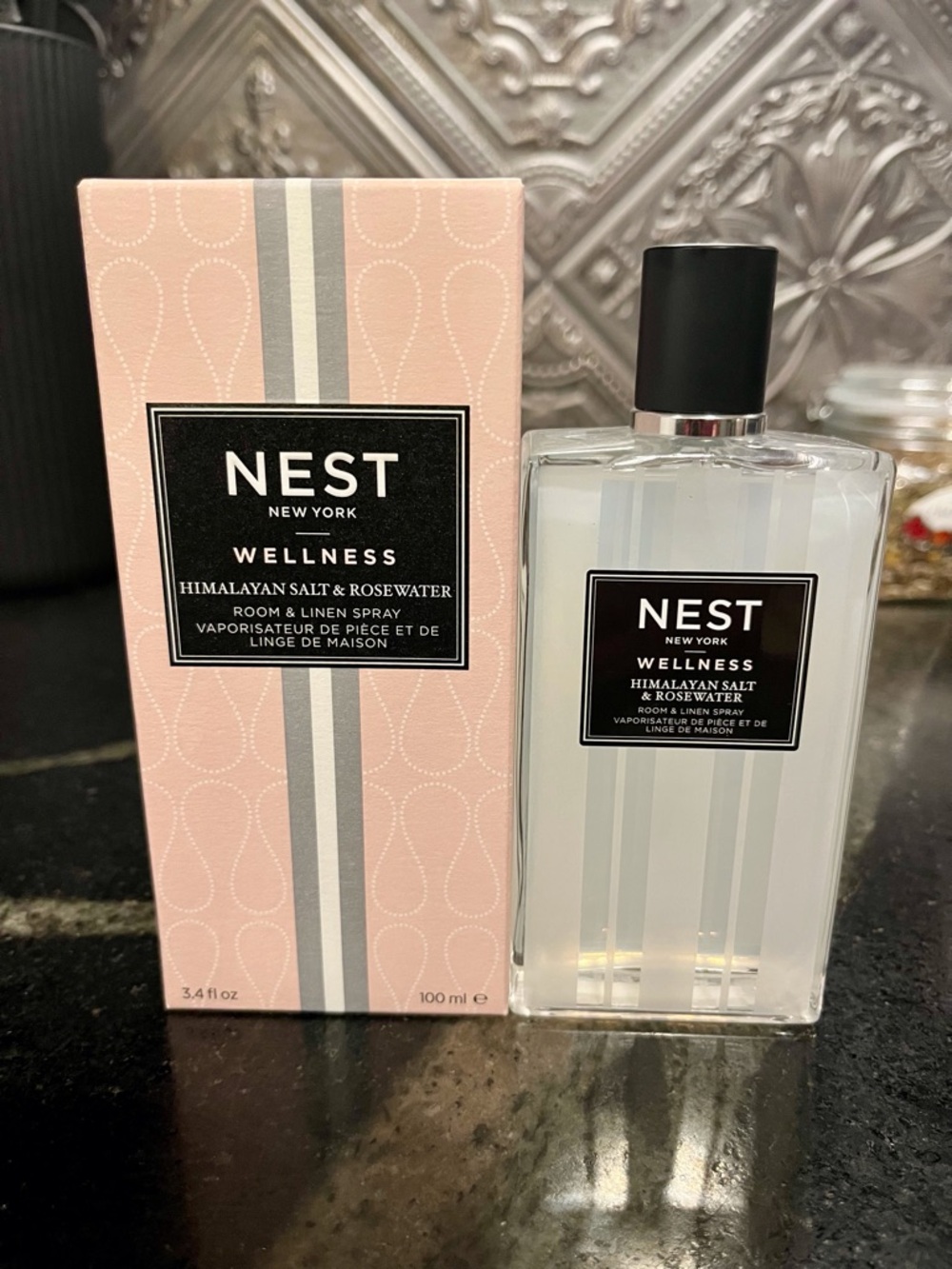NEST Fragrances Wellness Himalayan Salt & Rosewater Room Spray - Pink & Silver